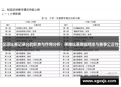 足球比赛记录台的职责与作用分析：保障比赛数据精准与赛事公正性